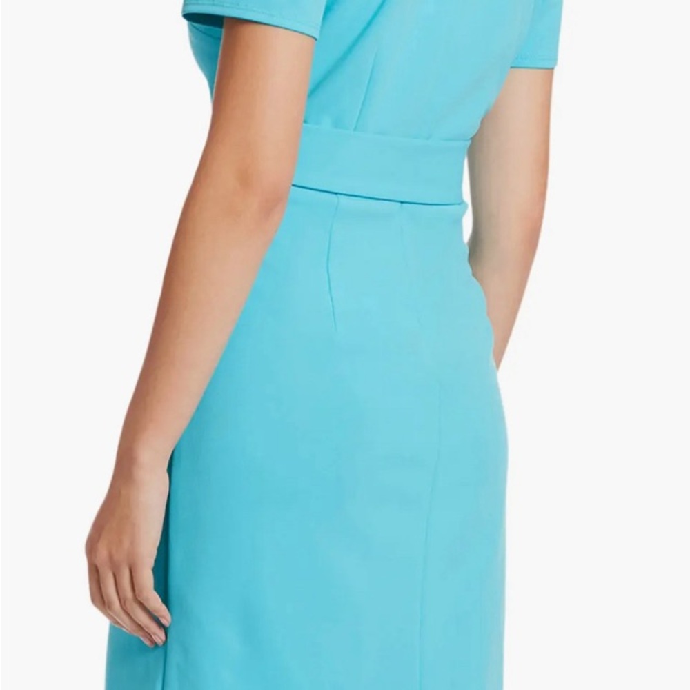 Puff sleeve Faux Wrap Dress